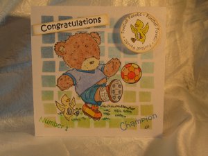 Geburtstagskarte - Fussballbär